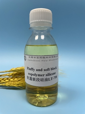Emoliente do silicone da tela do copolímero de bloco PH6.5 para o óleo químico de fibras, macio e macio, ternário do bloco de silicone