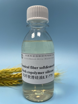 Copolímero de bloco liso macio do silicone da fibra química com concentração alta